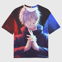 Футболка оверсайз мужская Аниме - магическая битва, цвет: 3D-принт