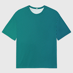 Футболка оверсайз мужская Бирюзовый перелив, цвет: 3D-принт