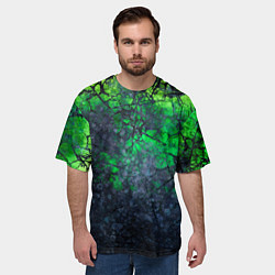 Футболка оверсайз мужская Абстракция - acid web, цвет: 3D-принт — фото 2