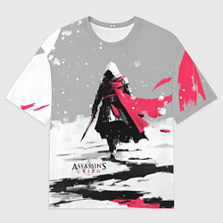 Футболка оверсайз мужская Assassins Creed winter ninja, цвет: 3D-принт