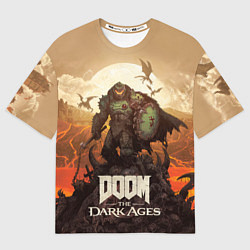 Футболка оверсайз мужская Палач рока Doom the dark ages, цвет: 3D-принт