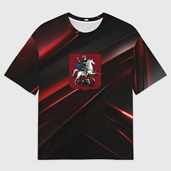 Футболка оверсайз мужская Герб Москвы Россия, цвет: 3D-принт
