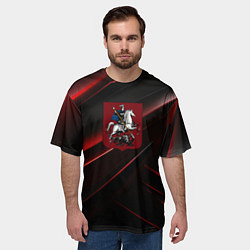 Футболка оверсайз мужская Герб Москвы Россия, цвет: 3D-принт — фото 2