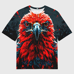 Мужская футболка оверсайз Атланта Хокс красный орел