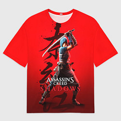 Мужская футболка оверсайз Assassins Creed Shadows - Shinobi Naoe