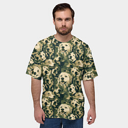 Футболка оверсайз мужская Камуфляжные собаки, цвет: 3D-принт — фото 2