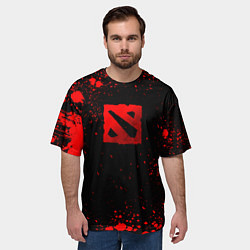 Футболка оверсайз мужская Красные брызги - Dota 2, цвет: 3D-принт — фото 2
