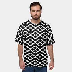 Футболка оверсайз мужская Этнический декор, цвет: 3D-принт — фото 2