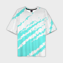 Мужская футболка оверсайз The color is light blue and white