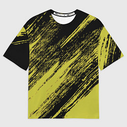 Мужская футболка оверсайз The color is black and yellow