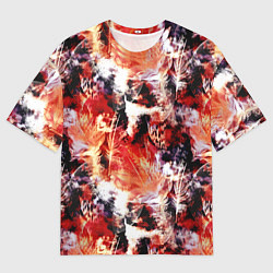 Футболка оверсайз мужская Огненные перья, цвет: 3D-принт