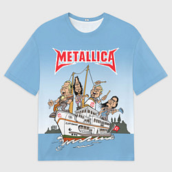 Мужская футболка оверсайз Metallica - on the ship