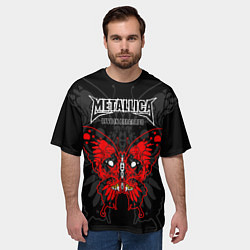 Футболка оверсайз мужская Metallica - life in Belgrade, цвет: 3D-принт — фото 2