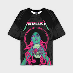 Футболка оверсайз мужская Metallica - witch with the skull, цвет: 3D-принт