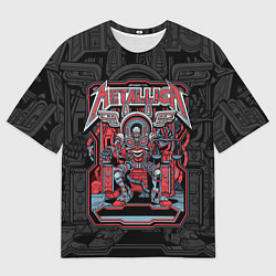 Футболка оверсайз мужская Metallica - skeleton robot, цвет: 3D-принт