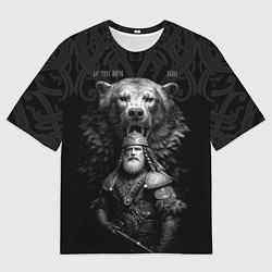 Мужская футболка оверсайз Велес славянский - бог богатырь