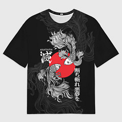 Футболка оверсайз мужская Бойцовые петушки истребители демонов, цвет: 3D-принт