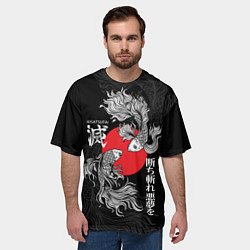 Футболка оверсайз мужская Бойцовые петушки истребители демонов, цвет: 3D-принт — фото 2