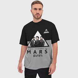Футболка оверсайз мужская 30 Seconds to Mars - poster, цвет: 3D-принт — фото 2