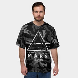 Футболка оверсайз мужская 30 Seconds to Mars - poster, цвет: 3D-принт — фото 2