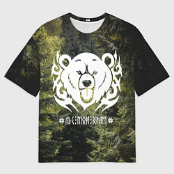 Футболка оверсайз мужская Лес мой храм - дух леса медведь Велес, цвет: 3D-принт