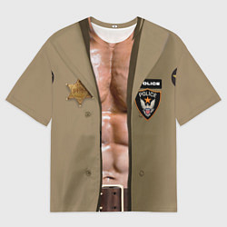 Мужская футболка оверсайз Костюм полицейского шерифа из GTA