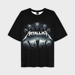 Мужская футболка оверсайз Metallica thrash metal - gesture