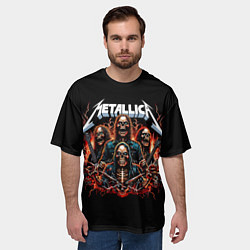 Футболка оверсайз мужская Metallica forever - thrash metal, цвет: 3D-принт — фото 2
