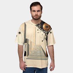 Футболка оверсайз мужская Архитектурный сюр, цвет: 3D-принт — фото 2