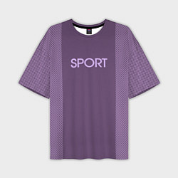Футболка оверсайз мужская Sport фиолетовый, цвет: 3D-принт