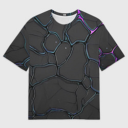 Футболка оверсайз мужская Плита хай-тек текстура, цвет: 3D-принт