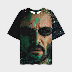 Мужская футболка оверсайз Matrix - Keanu Reeves
