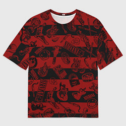 Футболка оверсайз мужская Свитер Курта нирвана, цвет: 3D-принт