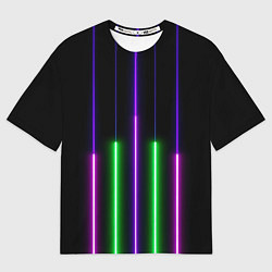 Футболка оверсайз мужская Color Purple green pink, цвет: 3D-принт