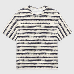 Футболка оверсайз мужская Тёмные полосы на светлом, цвет: 3D-принт