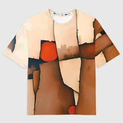 Футболка оверсайз мужская Фрагментированная композиция, цвет: 3D-принт