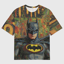Футболка оверсайз мужская Текстурный Бэтмен, цвет: 3D-принт