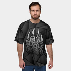 Футболка оверсайз мужская Велес лапа медведя, цвет: 3D-принт — фото 2