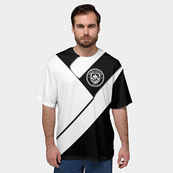 Футболка оверсайз мужская Манчестер Юнайтед геометрия, цвет: 3D-принт — фото 2