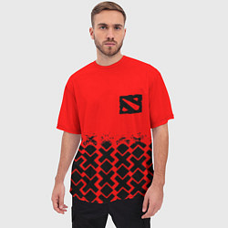 Футболка оверсайз мужская Dota игровой паттерн, цвет: 3D-принт — фото 2