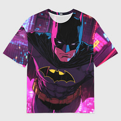 Футболка оверсайз мужская Бэтмен в фиолетовом свете, цвет: 3D-принт