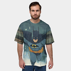 Футболка оверсайз мужская Бэтмен старый стиль, цвет: 3D-принт — фото 2