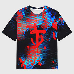 Футболка оверсайз мужская Doom космическая абстракция, цвет: 3D-принт