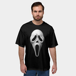 Футболка оверсайз мужская Крик маска косплей, цвет: 3D-принт — фото 2