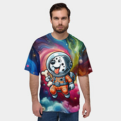 Футболка оверсайз мужская Funny dalmatian puppy - ai art, цвет: 3D-принт — фото 2