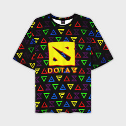 Футболка оверсайз мужская Dota pattern witcher, цвет: 3D-принт