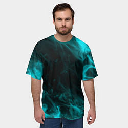 Футболка оверсайз мужская Neon smoke, цвет: 3D-принт — фото 2