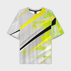Футболка оверсайз мужская Color white light green, цвет: 3D-принт