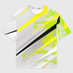 Футболка оверсайз мужская Color white light green, цвет: 3D-принт
