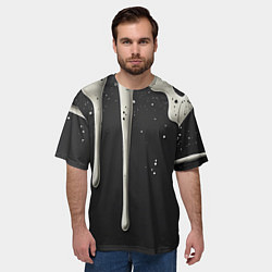 Футболка оверсайз мужская Белая слизь текстура, цвет: 3D-принт — фото 2